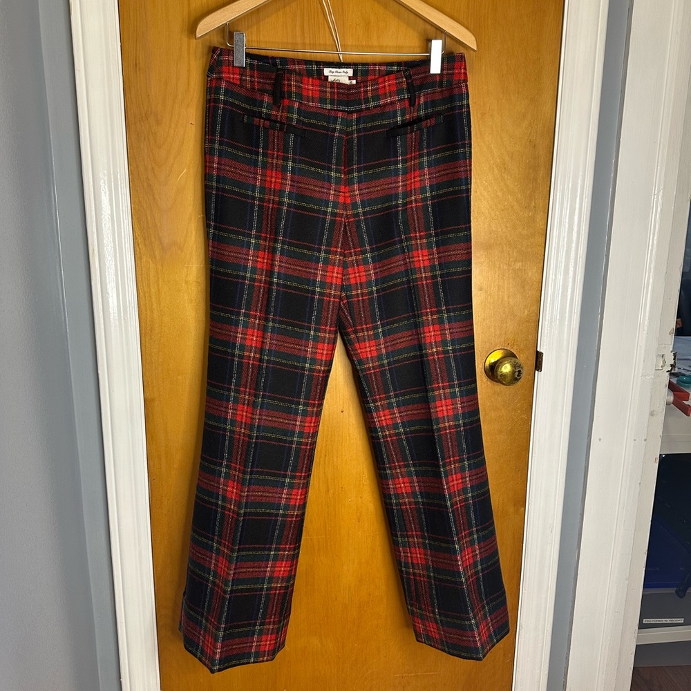 L.L. Bean Red and Black Plaid Women's Dress Pants